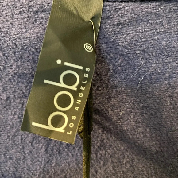 NWT bobi Los Angeles soft boxy cropped sweatshirt w/ sailor collar. Navy. Small - Picture 7 of 7